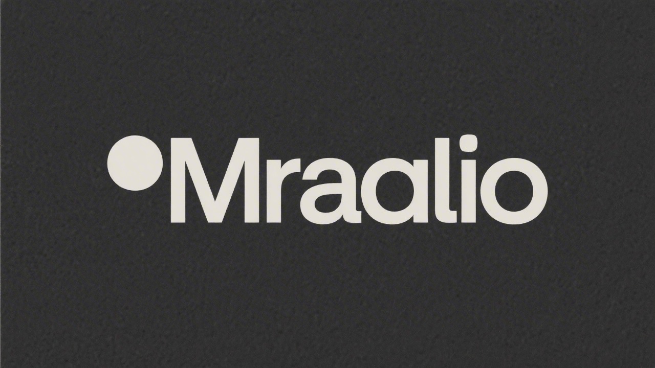 Simple and elegant wordmark logo with clean sans serif letters and a subtle circular accent, designed for modern branding studios with minimal visual complexity.